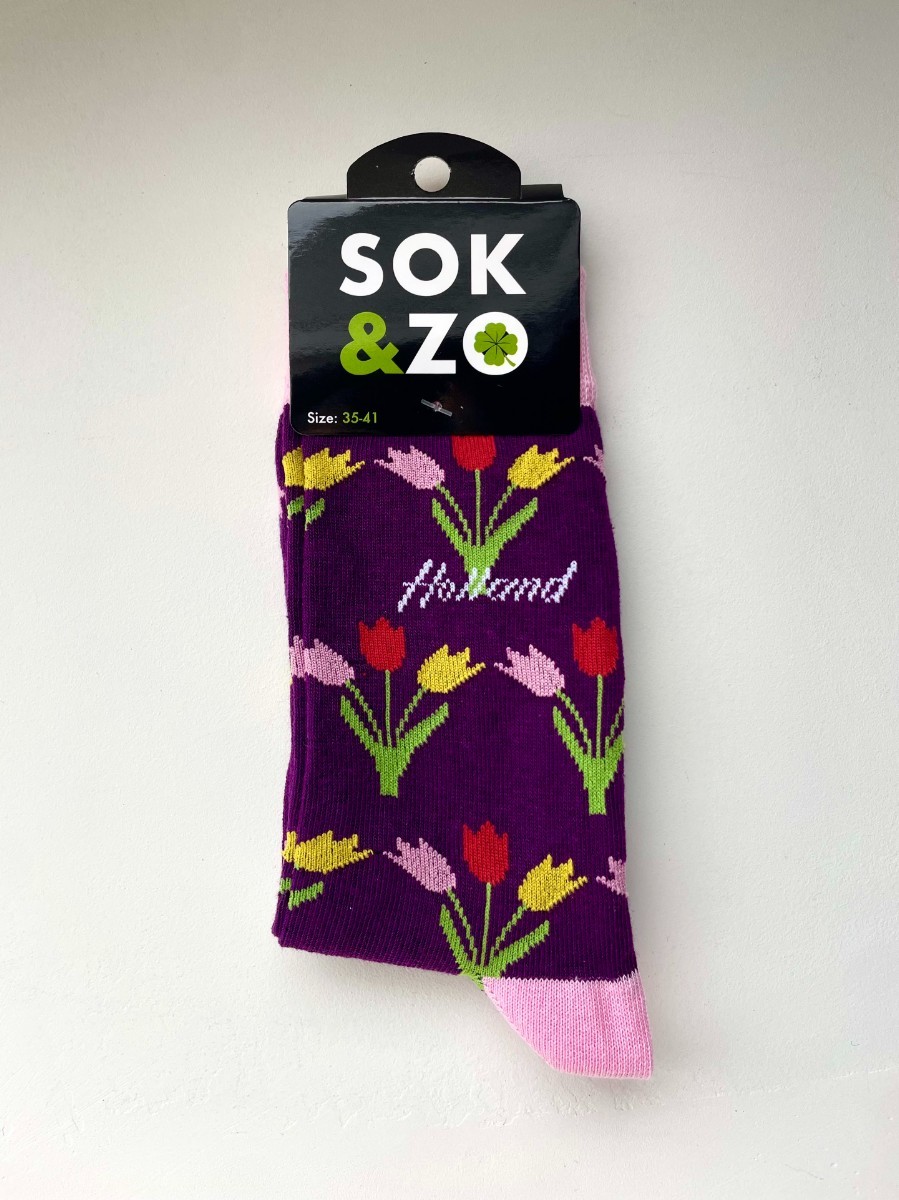 Holländische Socken - Tulpen