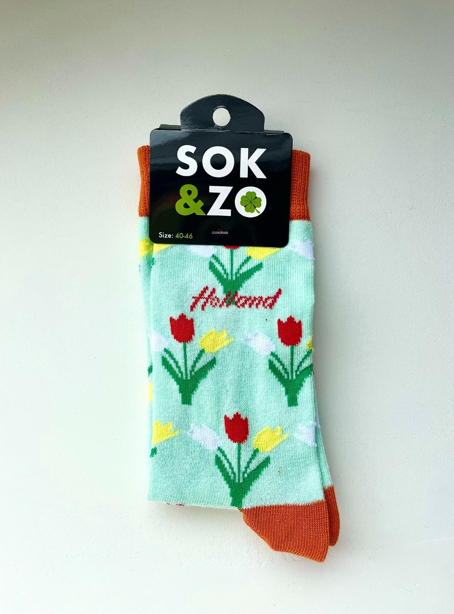 Holländische Socken - Blumen